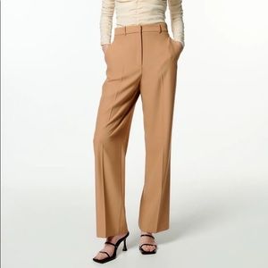 Zara Tan Wide Leg Pants